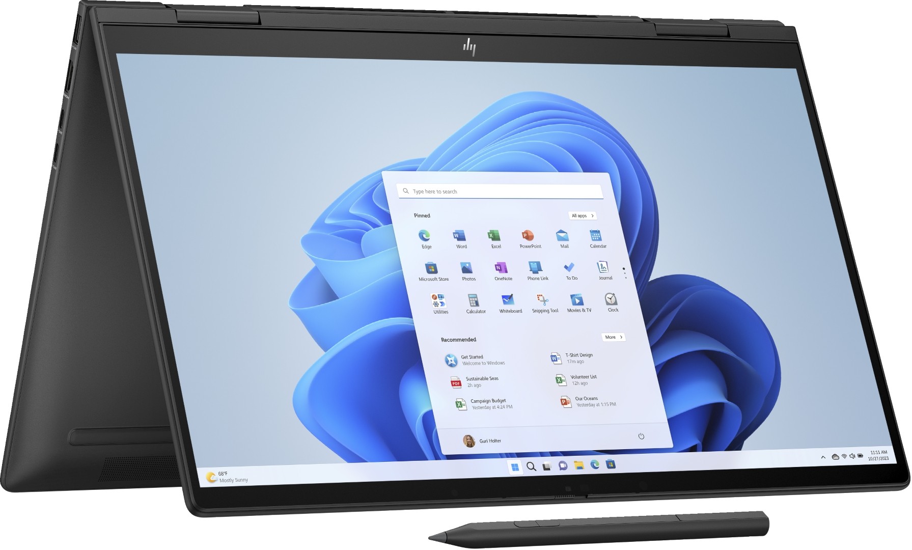HP ENVY x360 15-fh0035no 15.6" Full HD Touch Ryzen 7 16 GB 512GB SSD Windows 11 Nightfall Black