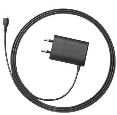 Universal 15W USB-C väggladdare med 1.4m kabel, svart