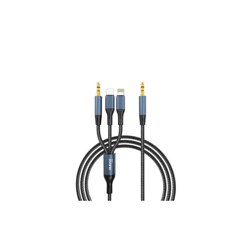 Ljudkabel & ljudadapter - Dudao ljudkabel 1 meter 3-i-1 från 3.5 mm till Lightning/USB-C/3.5 mm