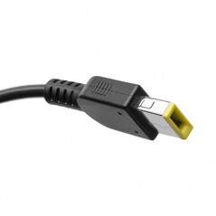 Lenovo original 65W datorladdare Slim Tip rektangulär med strömkabel (beg)