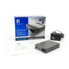 Övrigt nätverk - LevelOne Mediakonverter 1310 nm fiber till Ethernet 10/100BaseTX to 100FX 100mbit SC SM