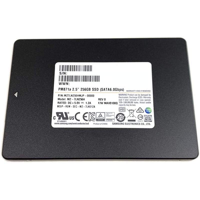 Begagnade hårddiskar - Samsung 256GB SSD-hårddisk 2.5" (beg)