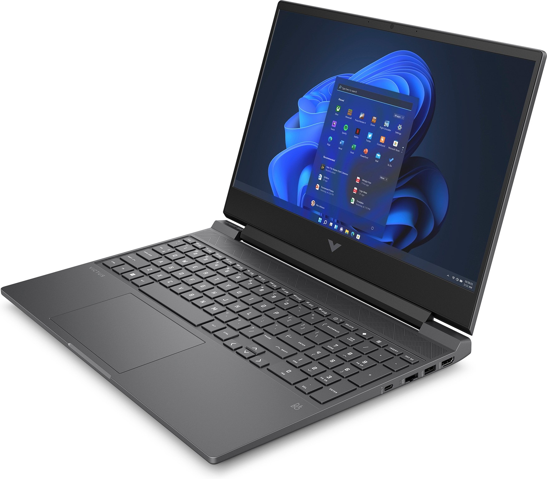 HP Victus Gaming 15-fa1065no 15.6" Full HD i7-13 16GB 512GB SSD GTX 4050 6GB Win 11 Mica Silver demo