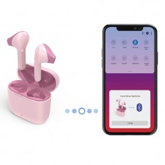 In-ear - Hama Freedom True Wireless In-Ear BlueTooth Headset, vit/svart/rosa