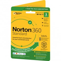 Antivirus - Norton 360 Standard 10GB Antivirus med VPN för 1 enhet i 1 år