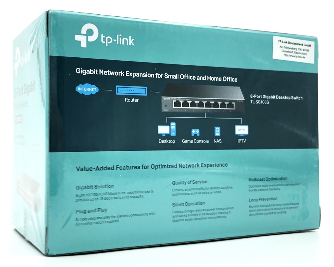 TP-Link TL-SG108S 8-portars gigabitswitch