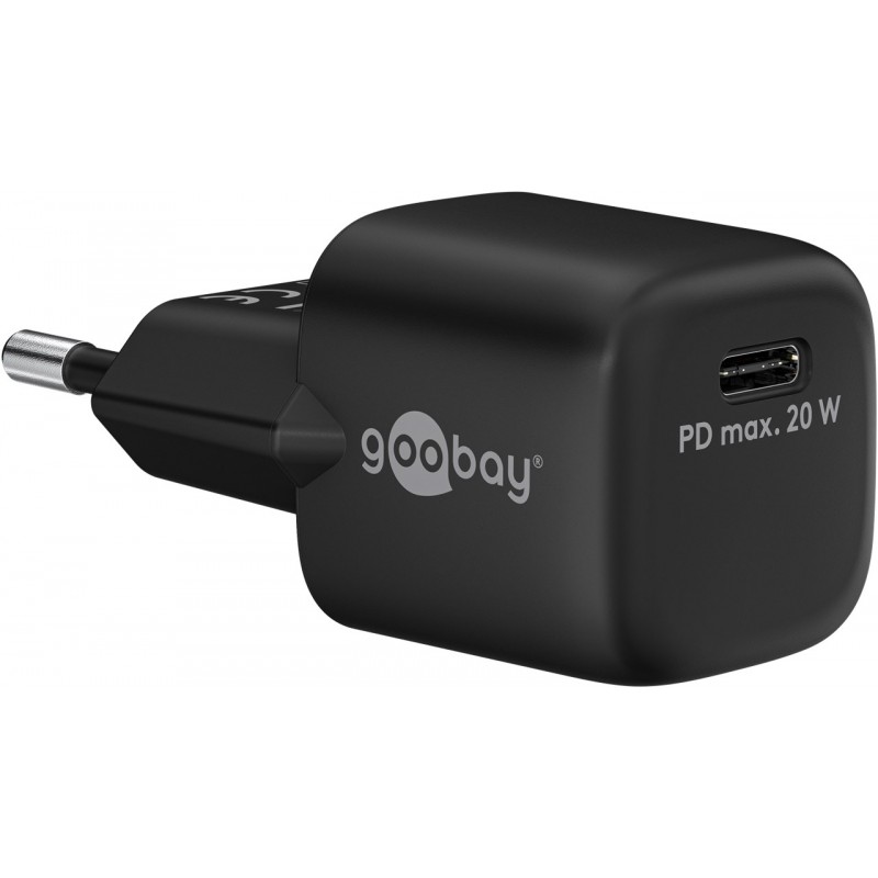 Laddare och kablar - Goobay Snabbladdande kompakt GaN strömadapter med USB-C PD (Power Delivery) 20W