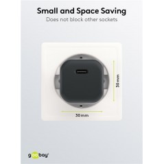 Laddare och kablar - Goobay Snabbladdande kompakt GaN strömadapter med USB-C PD (Power Delivery) 20W