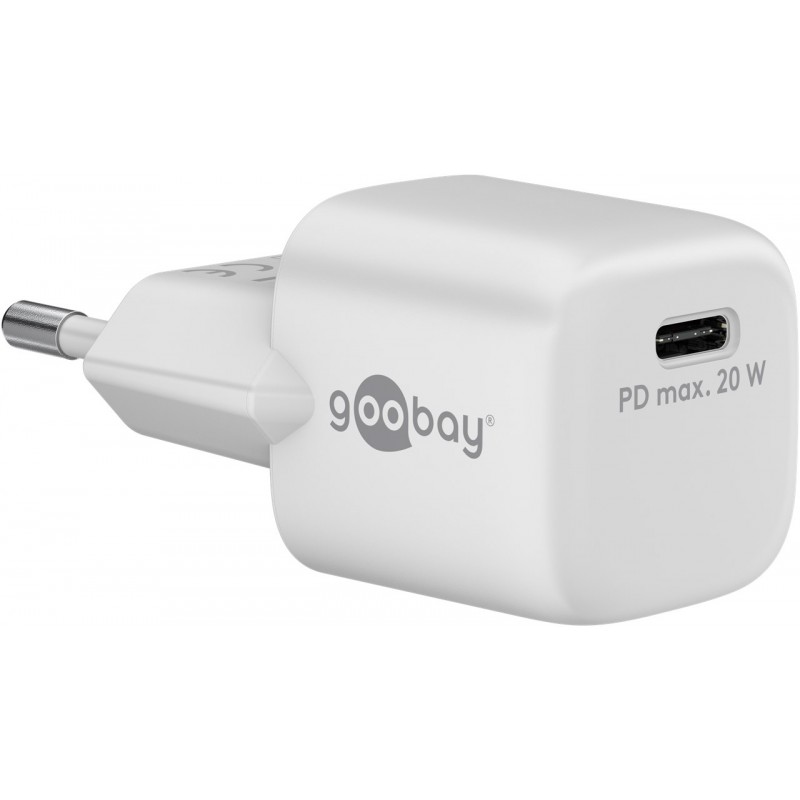 Laddare och kablar - Goobay Snabbladdande kompakt GaN strömadapter med USB-C PD (Power Delivery) 20W