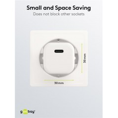 Laddare och kablar - Goobay Snabbladdande kompakt GaN strömadapter med USB-C PD (Power Delivery) 20W