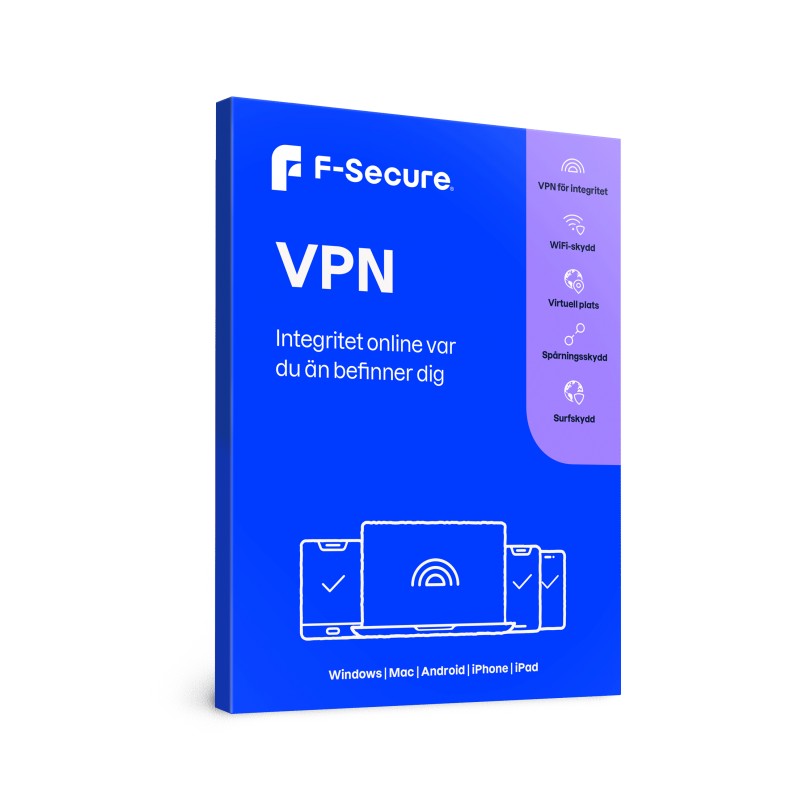 Mjukvara - F-Secure VPN som skyddar din integritet online - 3-licens för 1 år