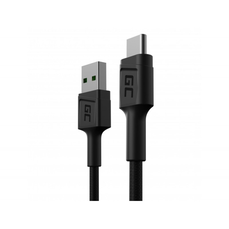 USB-C kabel - GreenCell USB-C till USB-kabel med stöd för QC 3.0 snabbladdning