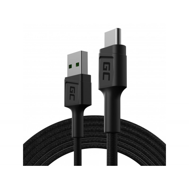 USB-C kabel - GreenCell USB-C till USB-kabel med stöd för QC 3.0 snabbladdning