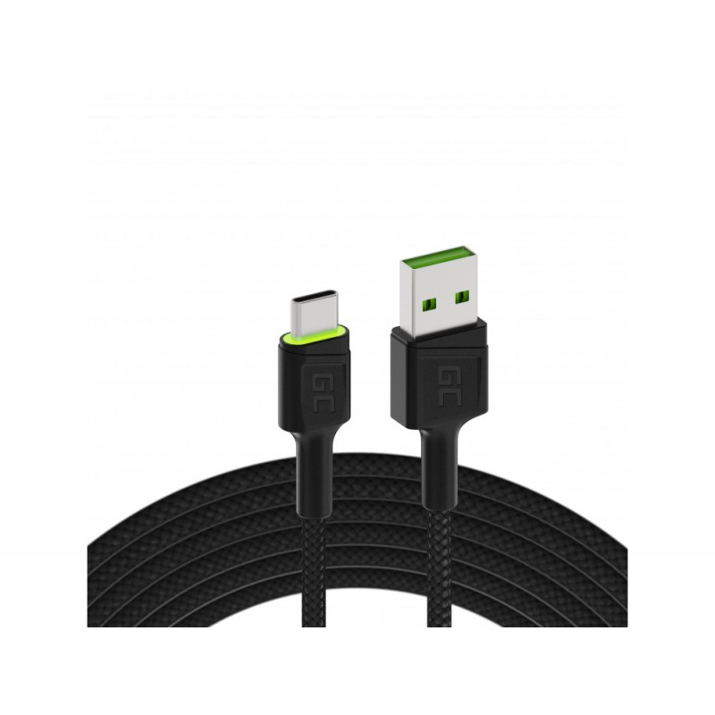 USB-C kabel - Green Cell USB-C till USB-kabel 2 meter med stöd för QC 3.0 snabbladdning