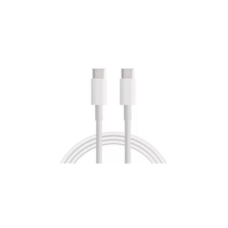 USB-C kabel - 1 meter USB-C till USB-C kabel (USB 2) 100W vit