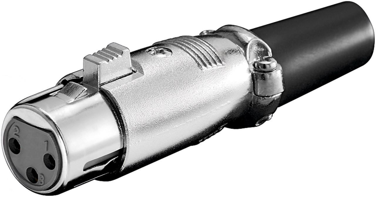 Mikrofonplugg XLR hona (3-pin)
