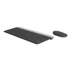 Tangentbord & datormus - Logitech MK470 slimmat trådlöst tangentbord och mus, svart