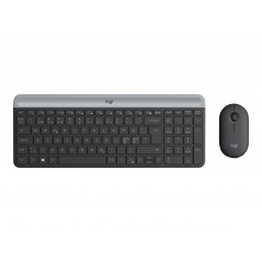 Logitech MK470 slimmat trådlöst tangentbord och mus, svart