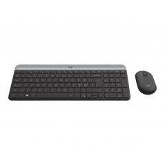 Tangentbord & datormus - Logitech MK470 slimmat trådlöst tangentbord och mus, svart