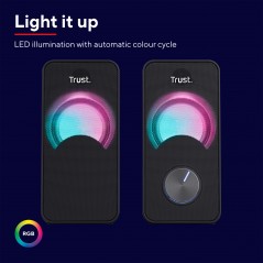 Datorhögtalare - Trust Arys 2.0 datorhögtalare med RGB-belysning
