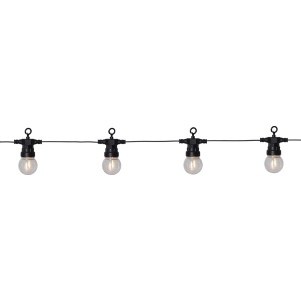 8 meters ljusslinga med 20st LED-lampor i form av glödlampor