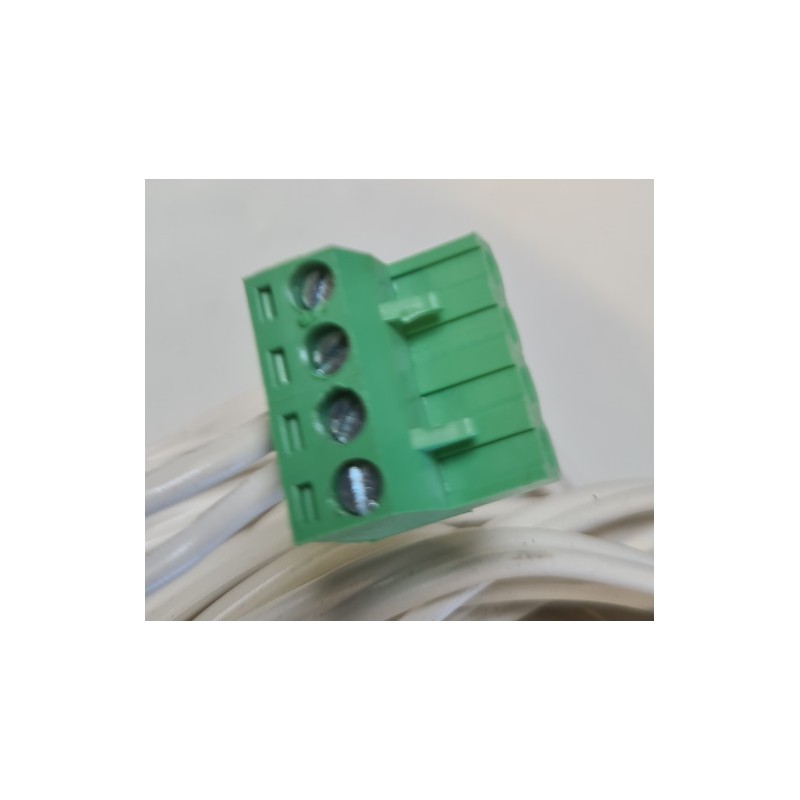 Ljudkabel & adapter - Högtalarkabel 15 meter med 4-pin terminalblock (beg)