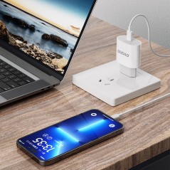 Laddare och kablar - Dudao kompakt strömadapter och laddare med USB-C 20W inkl lightning-kabel