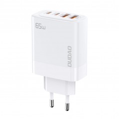 Snabbladdande strömadapter GaN med USB-C PD 65W 2x USB-C och 2x USB-A