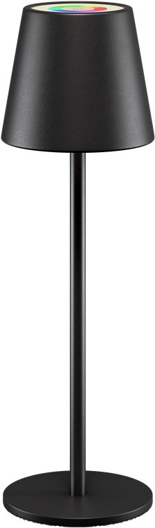 Laddningsbar bordslampa med RGB för inom- och utomhusbruk, dimbar (svart/vit/brons) (Vit)
