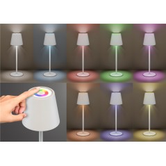 Utomhusbelysning - Laddningsbar bordslampa med RGB för inom- och utomhusbruk, dimbar (svart/vit/brons)