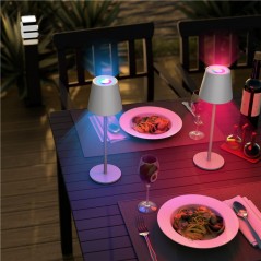 Utomhusbelysning - Laddningsbar bordslampa med RGB för inom- och utomhusbruk, dimbar (svart/vit/brons)