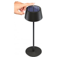 Utomhusbelysning - Goobay portabel solcellsladdad bordslampa för inom- och utomhusbruk, dimbar (svart/vit/brons)