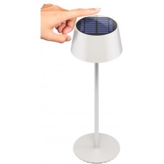 Utomhusbelysning - Goobay portabel solcellsladdad bordslampa för inom- och utomhusbruk, dimbar (svart/vit/brons)