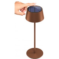 Utomhusbelysning - Goobay portabel solcellsladdad bordslampa för inom- och utomhusbruk, dimbar (svart/vit/brons)