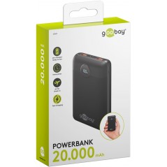 Portabla batterier - Goobay powerbank 20 000 mAh med 2x USB-A och 1x USB-C med stöd för PD 20W