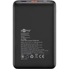 Portabla batterier - Goobay powerbank 10 000 mAh med 1x USB-A och 1x USB-C med stöd för PD 22.5W