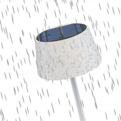 Utomhusbelysning - Goobay portabel solcellsladdad bordslampa för inom- och utomhusbruk, dimbar (svart/vit/brons)