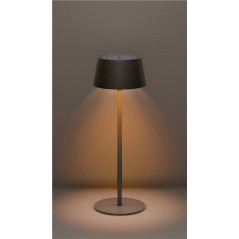 Utomhusbelysning - Goobay portabel solcellsladdad bordslampa för inom- och utomhusbruk, dimbar (svart/vit/brons)