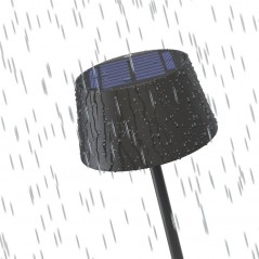 Utomhusbelysning - Goobay portabel solcellsladdad bordslampa för inom- och utomhusbruk, dimbar (svart/vit/brons)