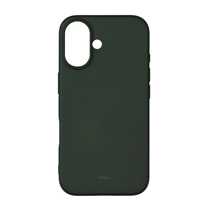 Fodral och skal - Onsala mobilskal av återvunnet material till iPhone 16 i olivgrönt