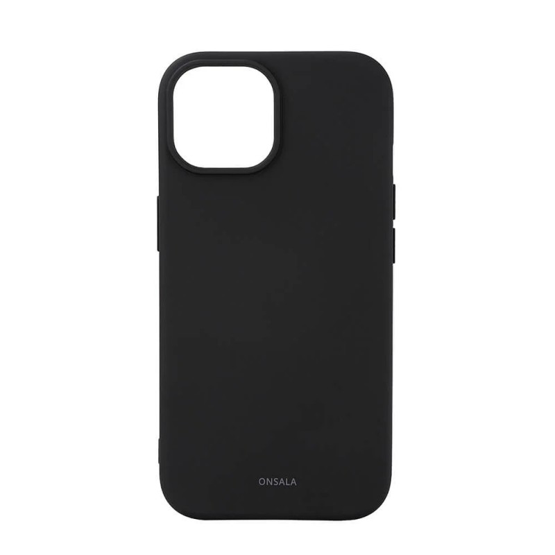 Fodral och skal - Onsala MagSeries mobilskal till iPhone 15/14/13 i svart silikon (MagSafe)