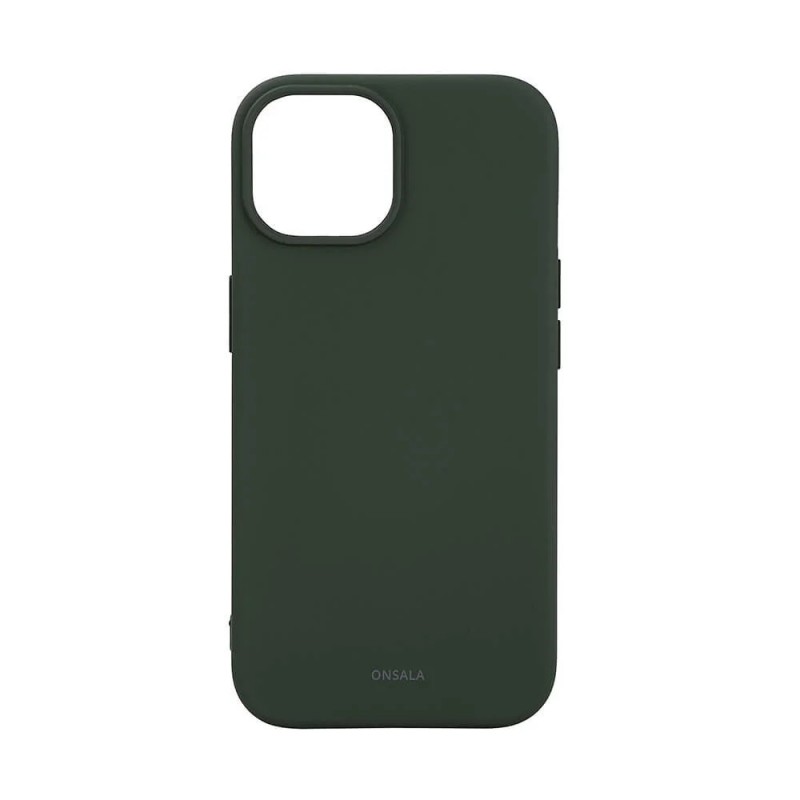Fodral och skal - Onsala MagSeries mobilskal till iPhone 15 i olivgrön silikon