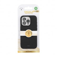 Fodral och skal - Onsala MagSeries mobilskal till iPhone 15 Pro i svart silikon
