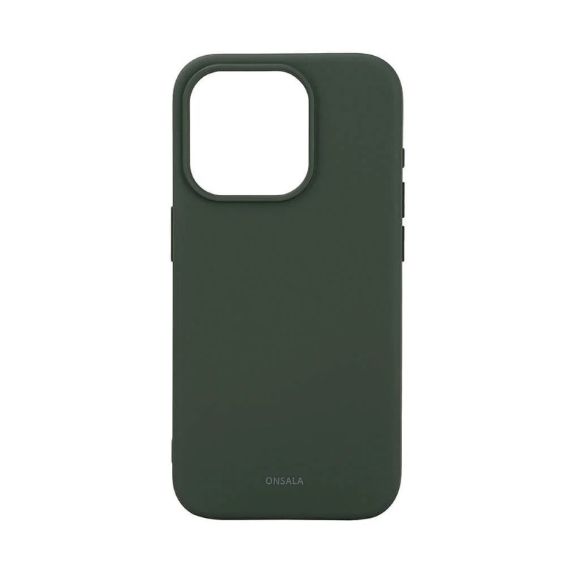 Fodral och skal - Onsala MagSeries mobilskal till iPhone 15 Pro i olivgrön silikon