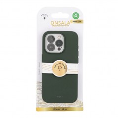 Fodral och skal - Onsala MagSeries mobilskal till iPhone 15 Pro i olivgrön silikon