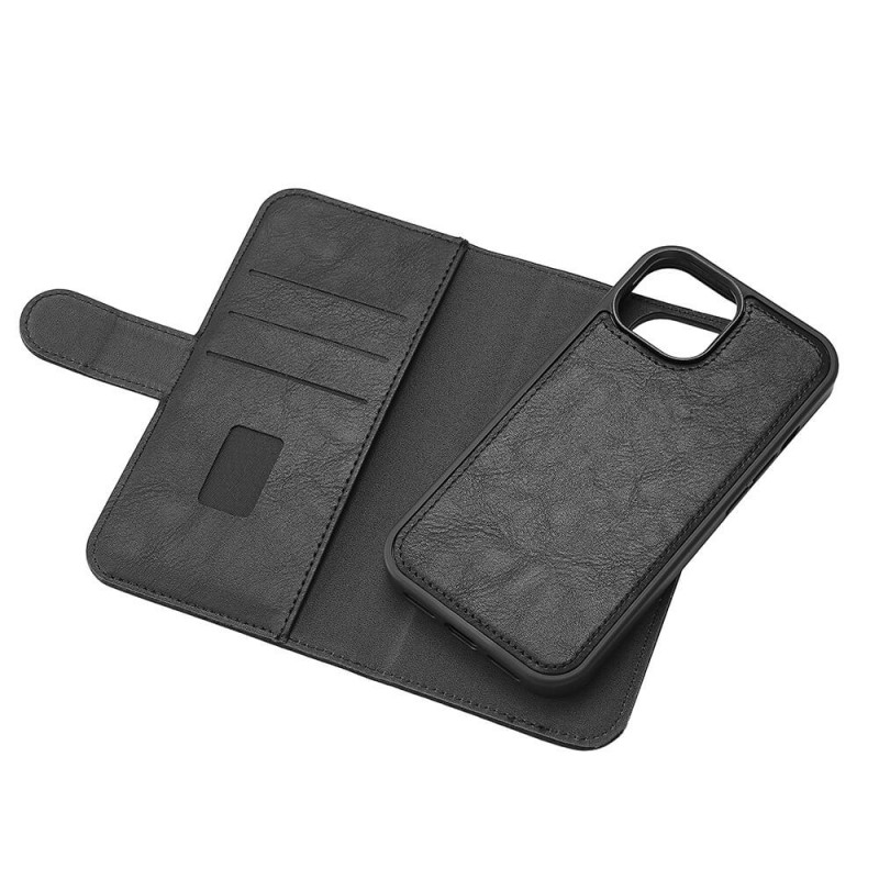 Fodral och skal - Gear MagSeries 2-i-1 plånboksfodral till iPhone 15 Pro i svart (MagSafe)