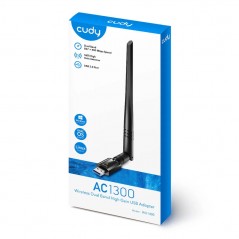 Trådlösa nätverkskort - CUDY Trådlöst WiFi USB-nätverkskort med Dual Band 2.4GHz/5GHz 1300Mbps