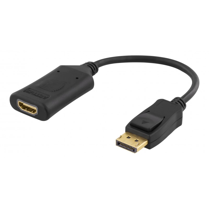 Skärmkabel & skärmadapter - Deltaco aktiv DisplayPort till HDMI-adapter med stöd för 4K i 60 Hz