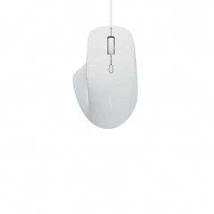Trådad mus - Rapoo N500 ergonomisk trådad mus med tysta knappar (vit)