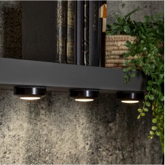 LED-lampa - 3-pack batteridriven självhäftande LED-lampa Svart